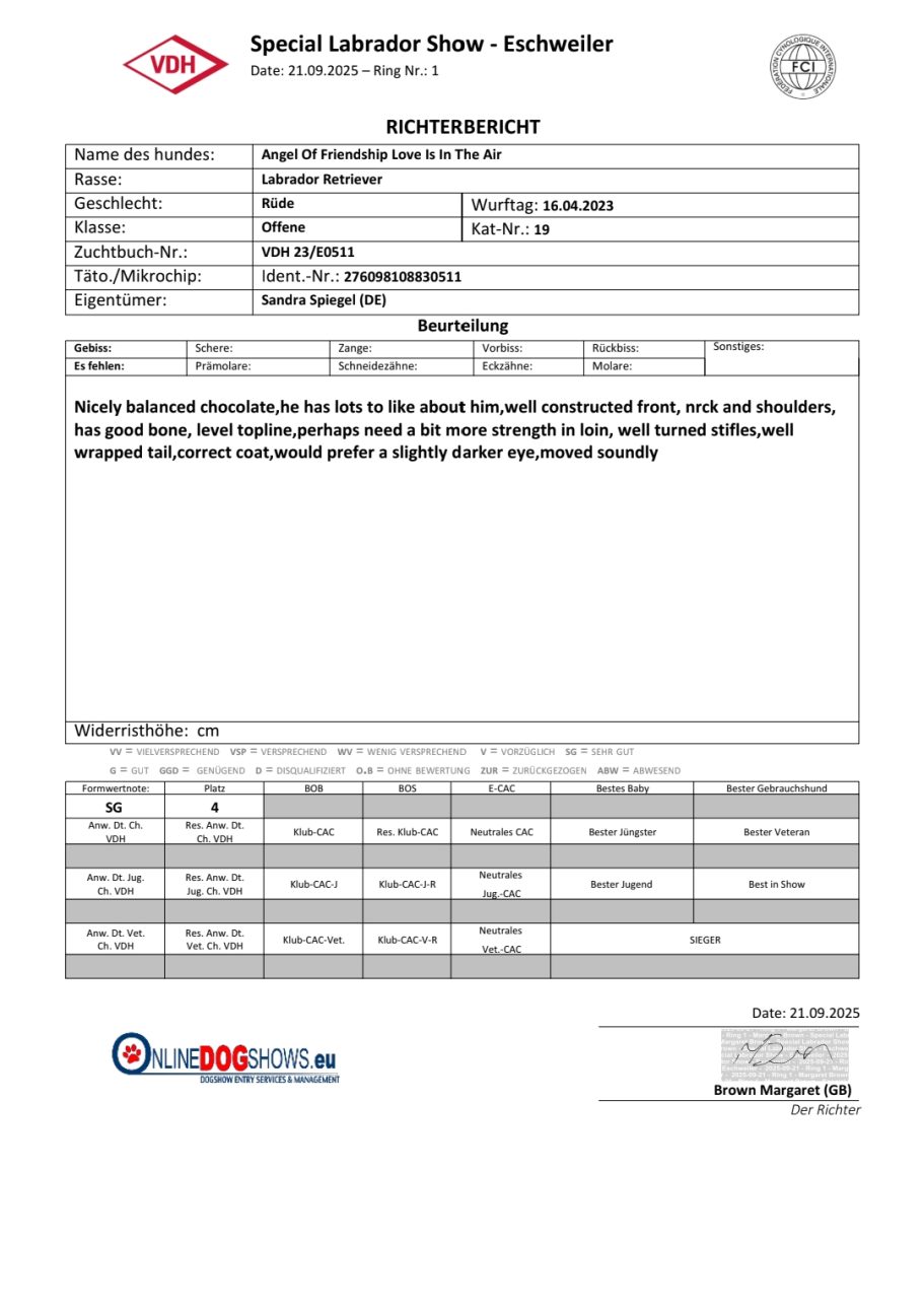 Bewertungsprotokoll SRA in Eschweiler